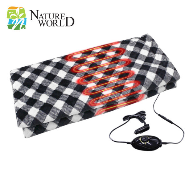 [국민유통][오늘출발] 네이처월드 차량용 무릎담요  국산 시거잭 온열 극세사 전기담요 12V 자동차 휴대용 차박 캠핑 열선 발열 담요