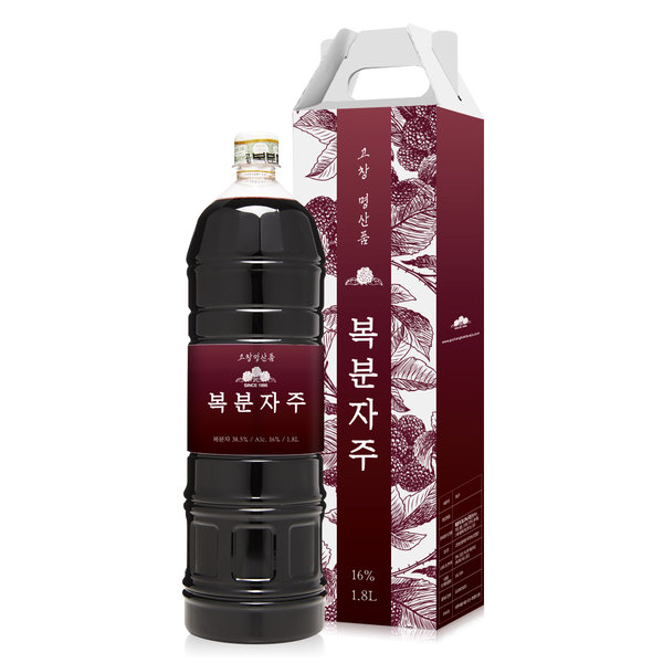 고창명산품복분자주 고창 복분자주 특산품 복분자 16도 1800ml_대용량