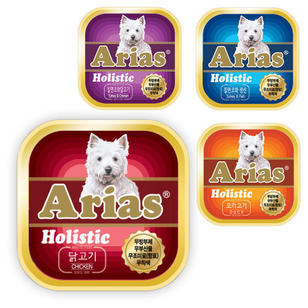 [오늘출발] 아리아스 아리아스 홀리스틱 애견캔 혼합2box(32개) 유럽 오스트리아 홀리스틱캔 100g