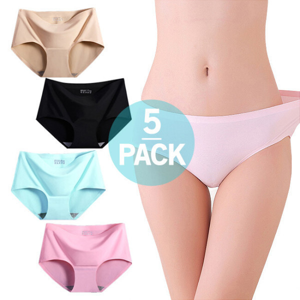 [오늘출발] 플레이워크 (5장세트) 여성 심리스팬티 무봉제 노라인 여자 햄팬티 편한팬티 5장세트 무료배송