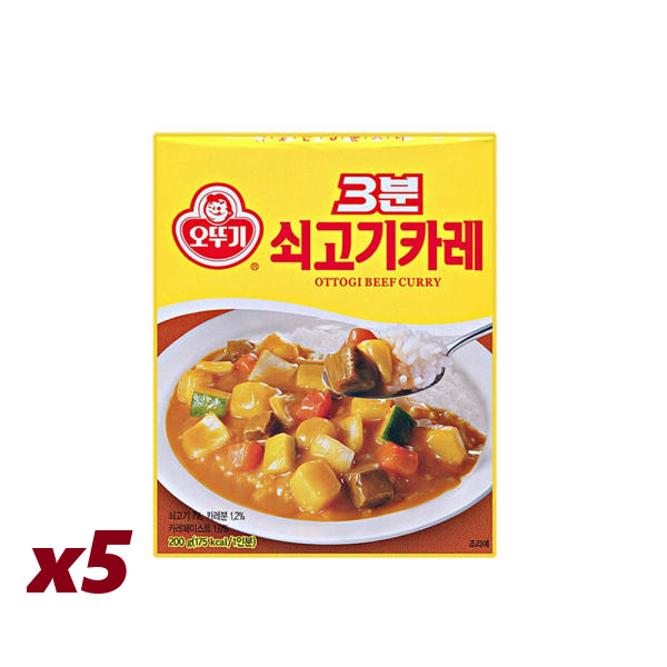 [오늘출발]오뚜기 오뚜기 3분쇠고기카레 5개+쇠고기짜장5개/무료배송