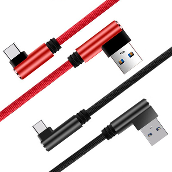 [오늘출발] USB C타입 케이블 ㄱ자 게이밍 충전기선 삼성 갤럭시 고속 충전 롱 케이블 90도 2M 1M