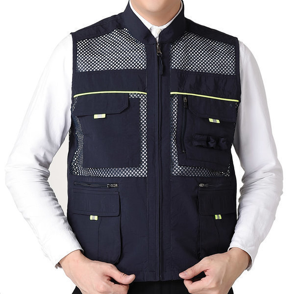 [오늘출발] 여름망사조끼 작업/작업복/차이나카라조끼 V5 인쇄무료