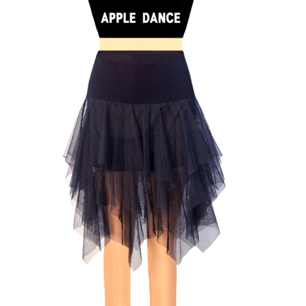 [오늘출발] 애플댄스 국산 망사 윤 댄스스커트 댄스치마 댄스복 에어로빅복