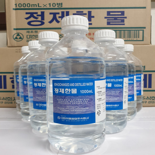 [오늘출발] 대한약품공업 정제한물 정제수 증류수 1000ml10병 대한약품 G