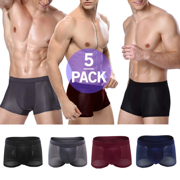 [오늘출발] 플레이워크 (5장세트) 남성 드로즈팬티 남자 팬티 모달 쿨 메쉬 드로즈 5장세트 무료배송