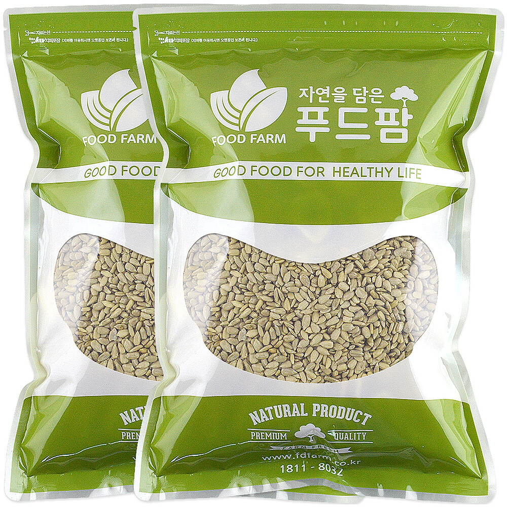 [오늘출발] 푸드팜 햇 해바라기씨 2kg(1kg+1kg) 견과류 무료배송