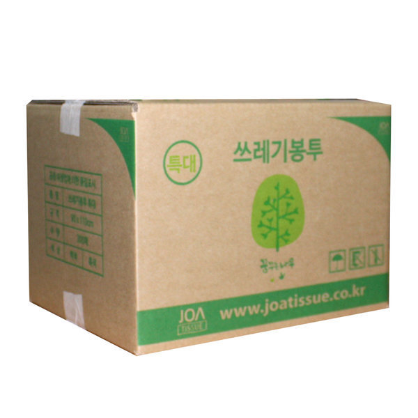 [오늘출발] 쓰레기 봉투/배접  특대300장  흰색/BOX  국산A급 봉투