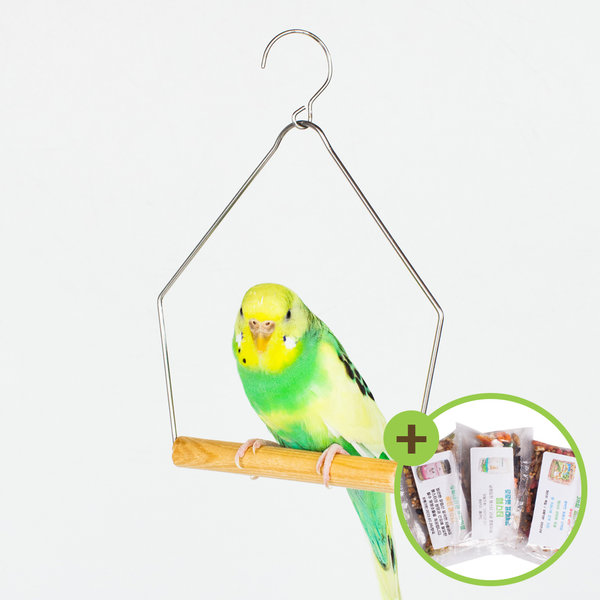 [오늘출발] 스텐그네(소) 나무횃대 잉꼬 모란 핀치 앵무새 장난감