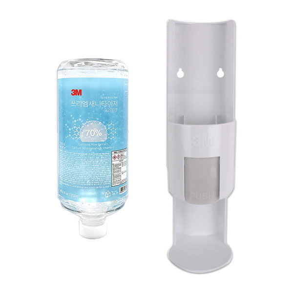 [오늘출발] 3M 손소독제 디스펜서 + 리필용액(1.2L)1개 에탄올 70%