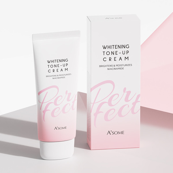 에이썸 화이트닝 톤업크림 로션 100ml 1+1 미백 파데프리 착색