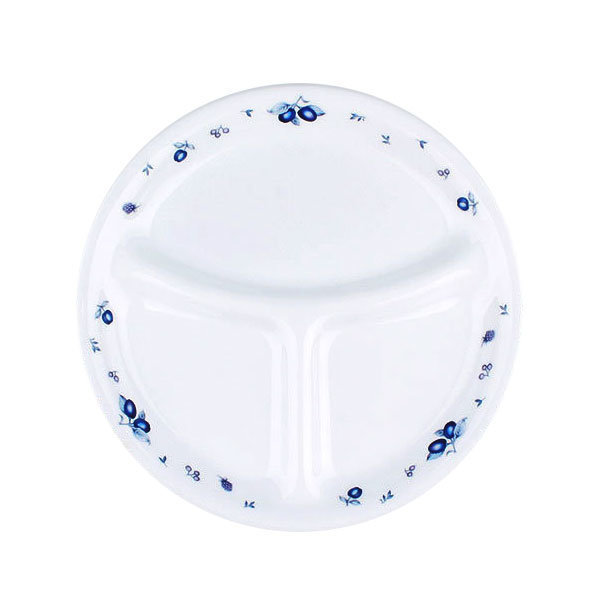 코렐 코렐 블루베리 삼절소접시 385-PT 1P 반찬나눔 유치원