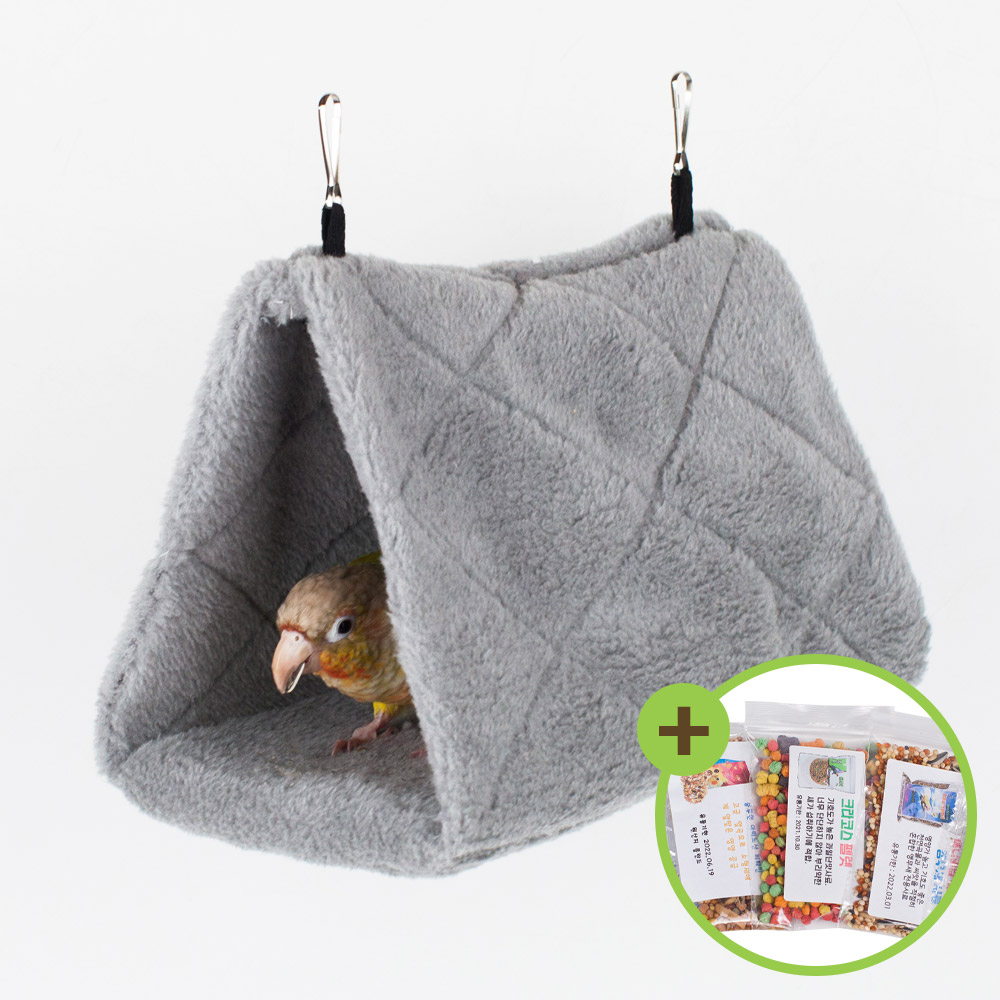[오늘출발] 앵무새 삼각터널 침대(중)밍크 버드텐트 소동물은신처