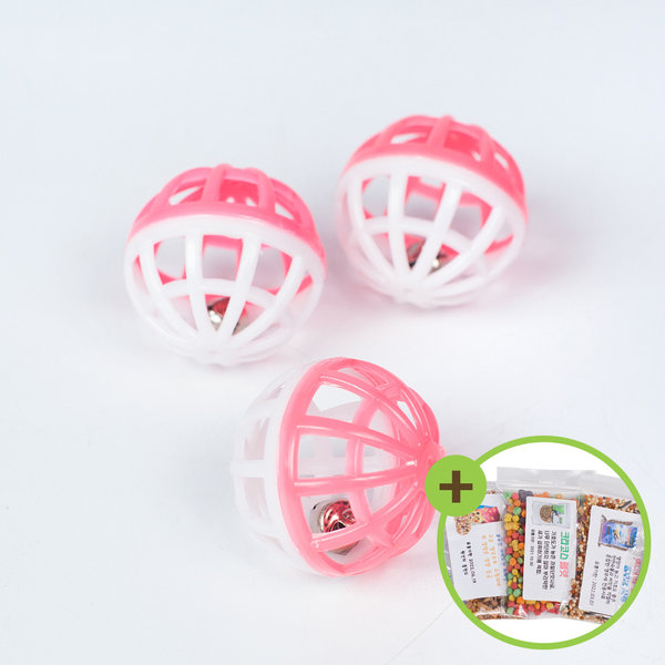 [오늘출발]앵무새 장난감 플라스틱 지구볼 3p 앵무새 공 방울종