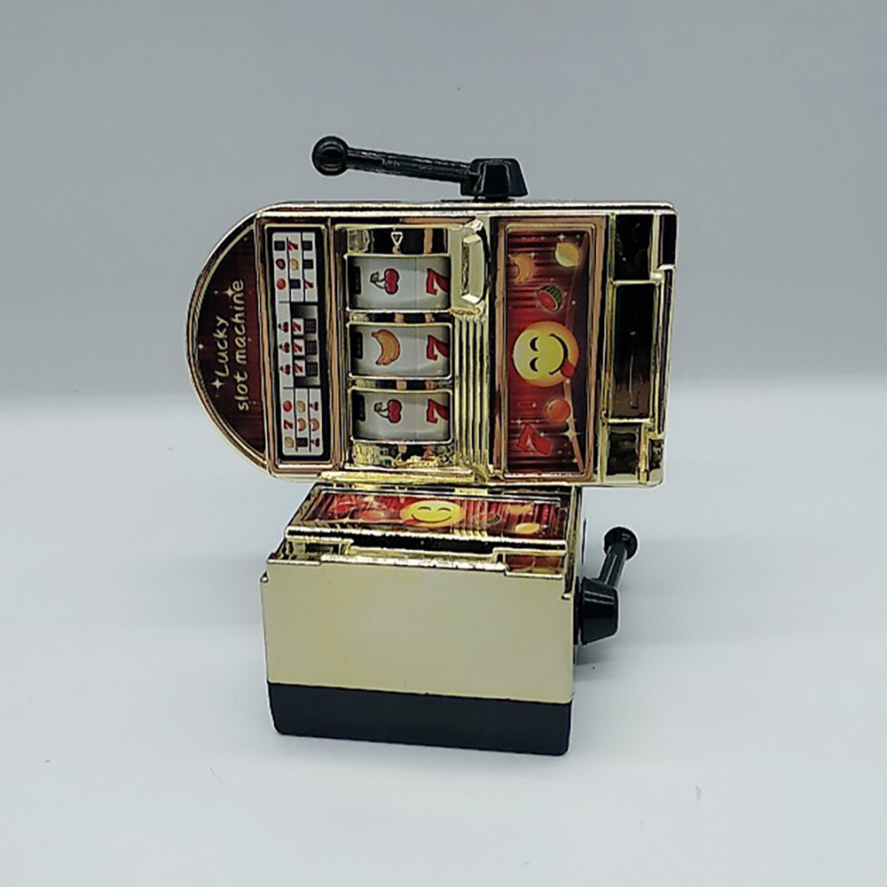 미니어처 슬롯머신 귀여운 미니 오락실 장식모형 골드