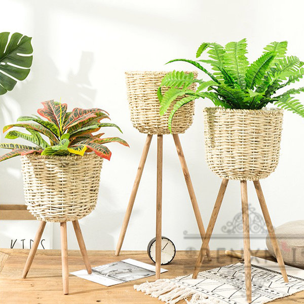 [무한상사][오늘출발] 아이가든 인테리어 화분 받침대 바구니 (대형)