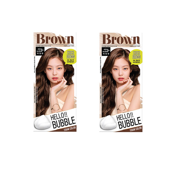 미쟝센 미쟝센 헬로 버블 거품 염색약 6N 초코브라운 2개