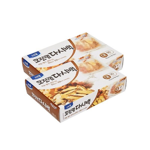 [오늘출발] 크린랲 크린랩 멸치 국물백 육수 티백 일회용 다시백 대형 x 2개