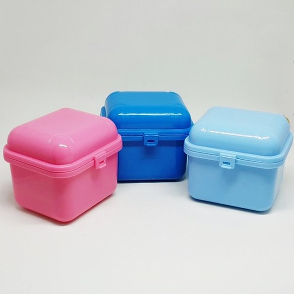 [오늘출발] 틀니통3색상 덴쳐케이스 의치보관함 틀니보관통 /하늘