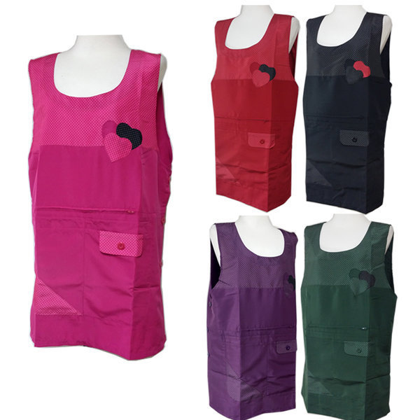 [오늘출발] 하트장식앞치마 원피스형 요양원 어린이집 주방 단체 30장이상 무료인쇄 공드리 앞치마쇼핑몰