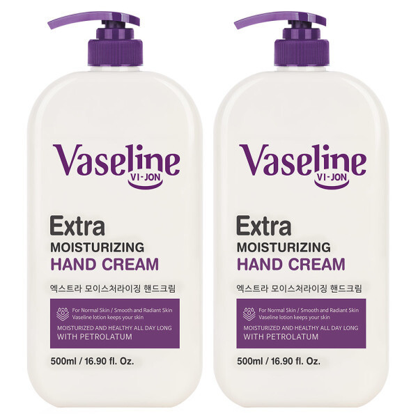 바이존 대용량 바세린 핸드크림 고보습 핸드로션 500ml 2개