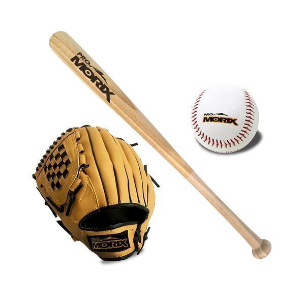 [모든스포츠][오늘출발] 프로모릭스 야구세트 (배트30+글러브11.5+안전야구공) 나무배트 구성
