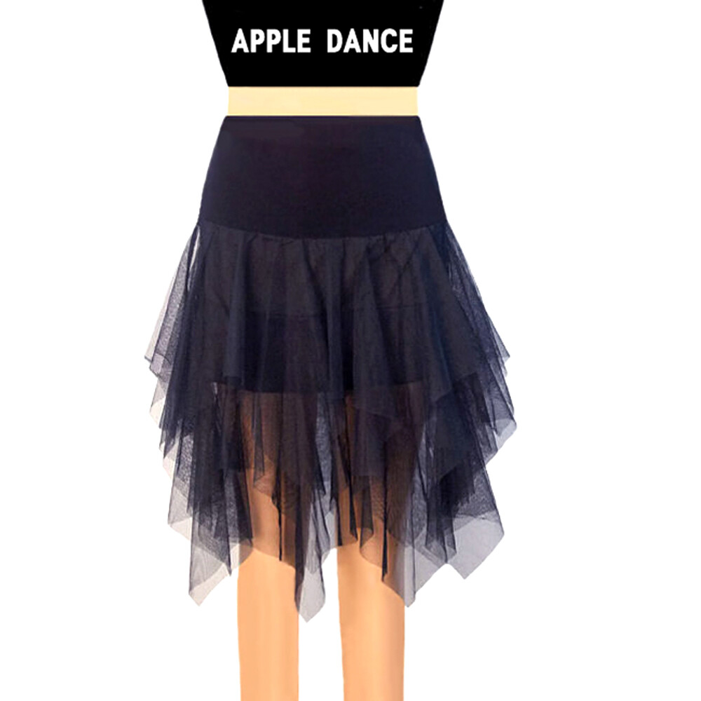 [오늘출발] 애플댄스 국산 망사윤 댄스스커트 라인 댄스복 에어로빅복 치마