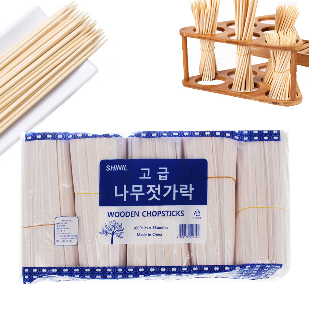 [오늘출발] (A 백양목 나무젓가락 500개입 1팩)비닐개별포장 꼬지