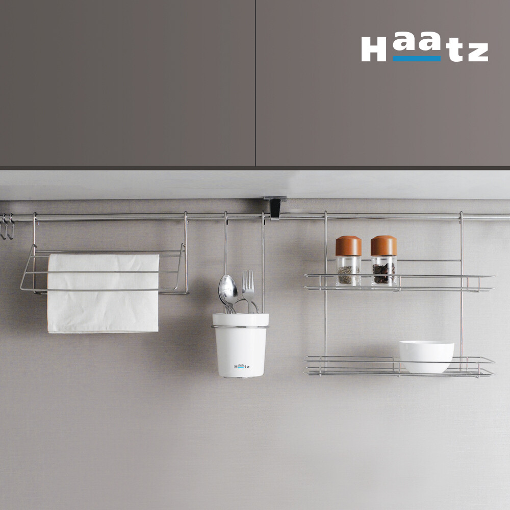 하츠 하츠 싱크대 행거 악세사리 2단선반 수저통 국자걸이