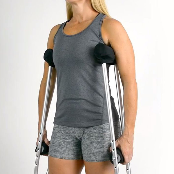 [오늘출발] 목발 쿠션 보호대 겨드랑이 손잡이 패드 커버 블랙