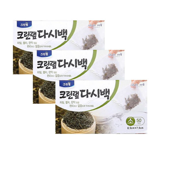 [오늘출발] 크린랲 크린랩 다시백 소 50매입 3개 육수팩/다시팩