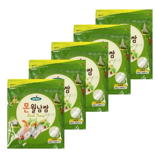 [수리인터푸드][오늘출발] 몬 몬 월남쌈 라이스페이퍼 원형 200g X 5개