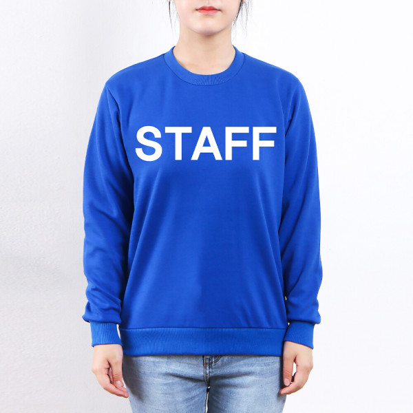 스태프티 특양면 맨투맨티 STAFF 앞면인쇄/행사 진행요원 가게티 알바 직원 카페 매장 식당 스탭티 단체티