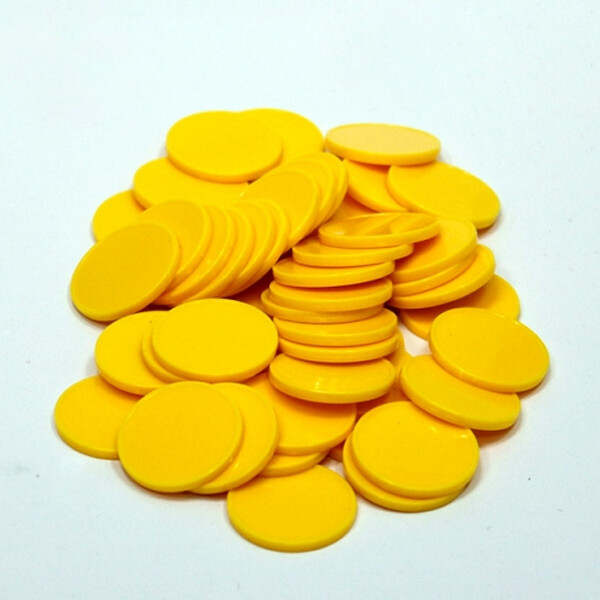 카운트칩 2.5cm 노랑50개 보드게임 게임토큰 숫자놀이