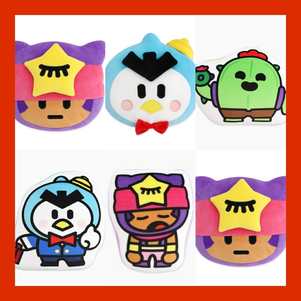 [오늘출발]브롤스타즈 쿠션 얼굴 모찌 소프트 인형 샌디 미스터P