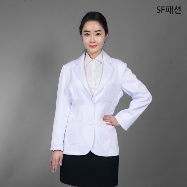 [오늘출발] 기본 여의사 자켓 여성 반 의사 가운 병원 약국 유니폼 국산원단 오후 4시까지 주문시 당일발송
