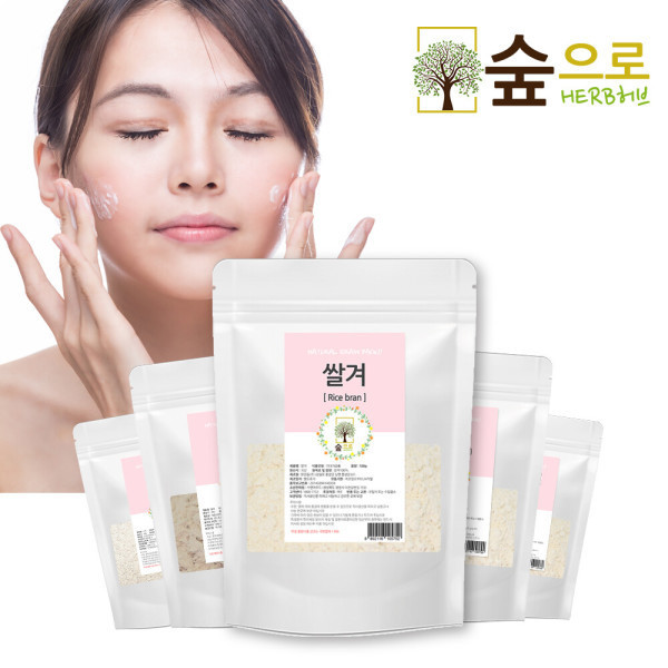 [오늘출발] 숲으로 천연팩 곡물팩 5+1 사은품증정 쌀겨 녹차 율무 어성초 율피 녹두 팥 연잎 토사자 누룩 백지  팩가루 팩시트