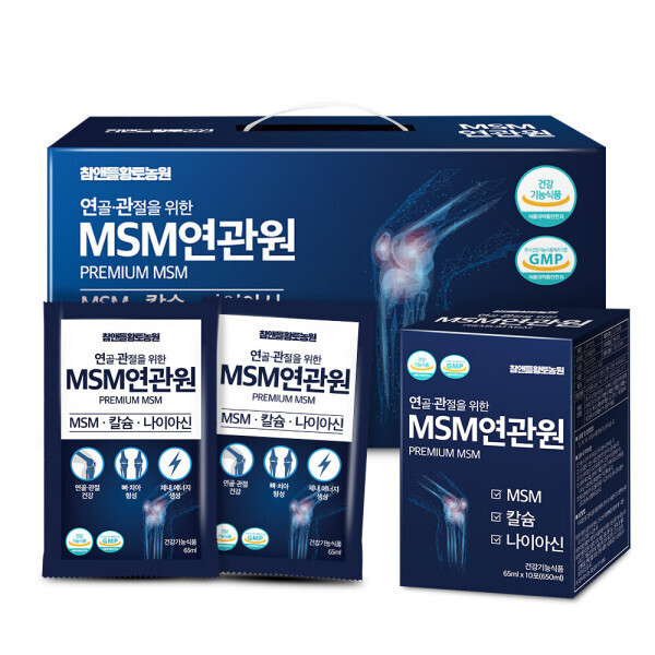 [오늘출발] 참앤들황토농원 엠에스엠 연골 무릎 관절 MSM 연관원 마시는 관절 영양제 65ml 1박스(총30포)/당일배송 스타배송