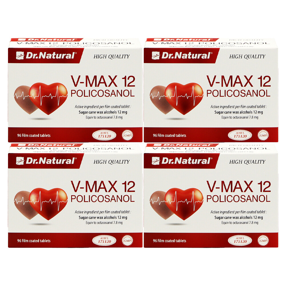 닥터내츄럴 V-max 폴리코사놀 캡슐 12mg 96정 4팩
