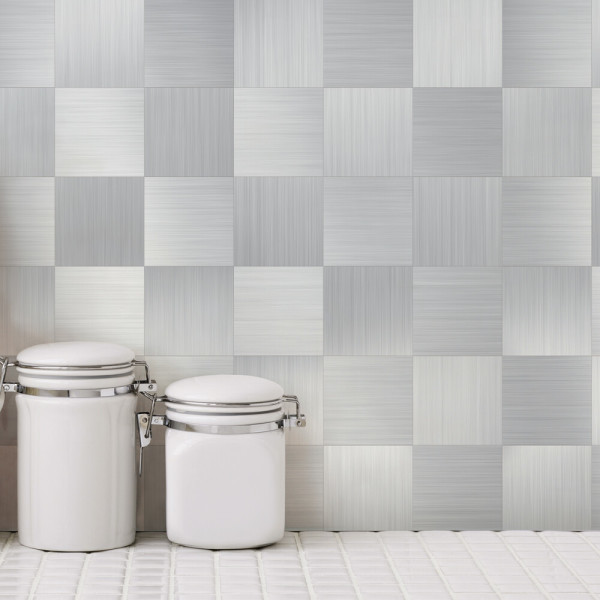 [오늘출발] 5개묶음무료배송 주방 욕실 붙이는 접착 데코메탈타일