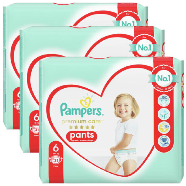 [오늘출발] 팸퍼스 유럽산 프리미엄케어 팬티형 기저귀 6단계3팩 pampers
