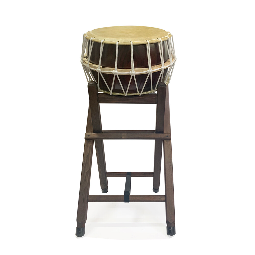 [한울림국악기]한울림 소나무 카슈난타북 +밤색 받침대+난타북채 1자 4치