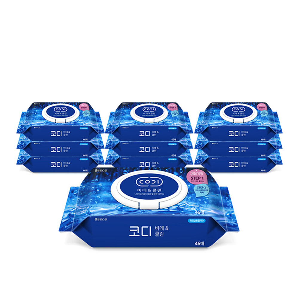 코디 코디 비데앤클린(캡) 물티슈 46매10팩