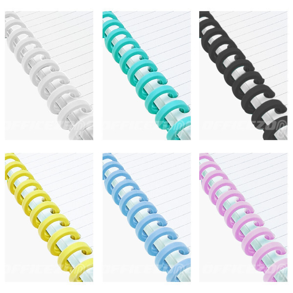 [오늘출발] 오피스존 6색 30공 루즈링 제본링 바인더링 10mm 50개 셀프 제본