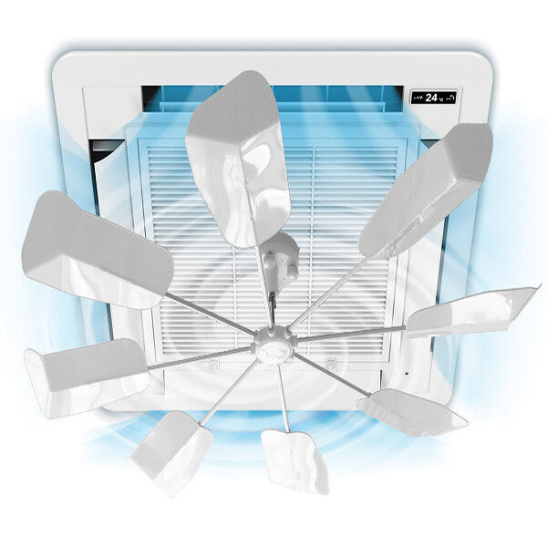 [신형아이엔티][오늘출발] 제노믹스 고품질 국산 사계절 무동력 천장형 시스템 에어컨 바람막이 바람순환기 바람순환팬