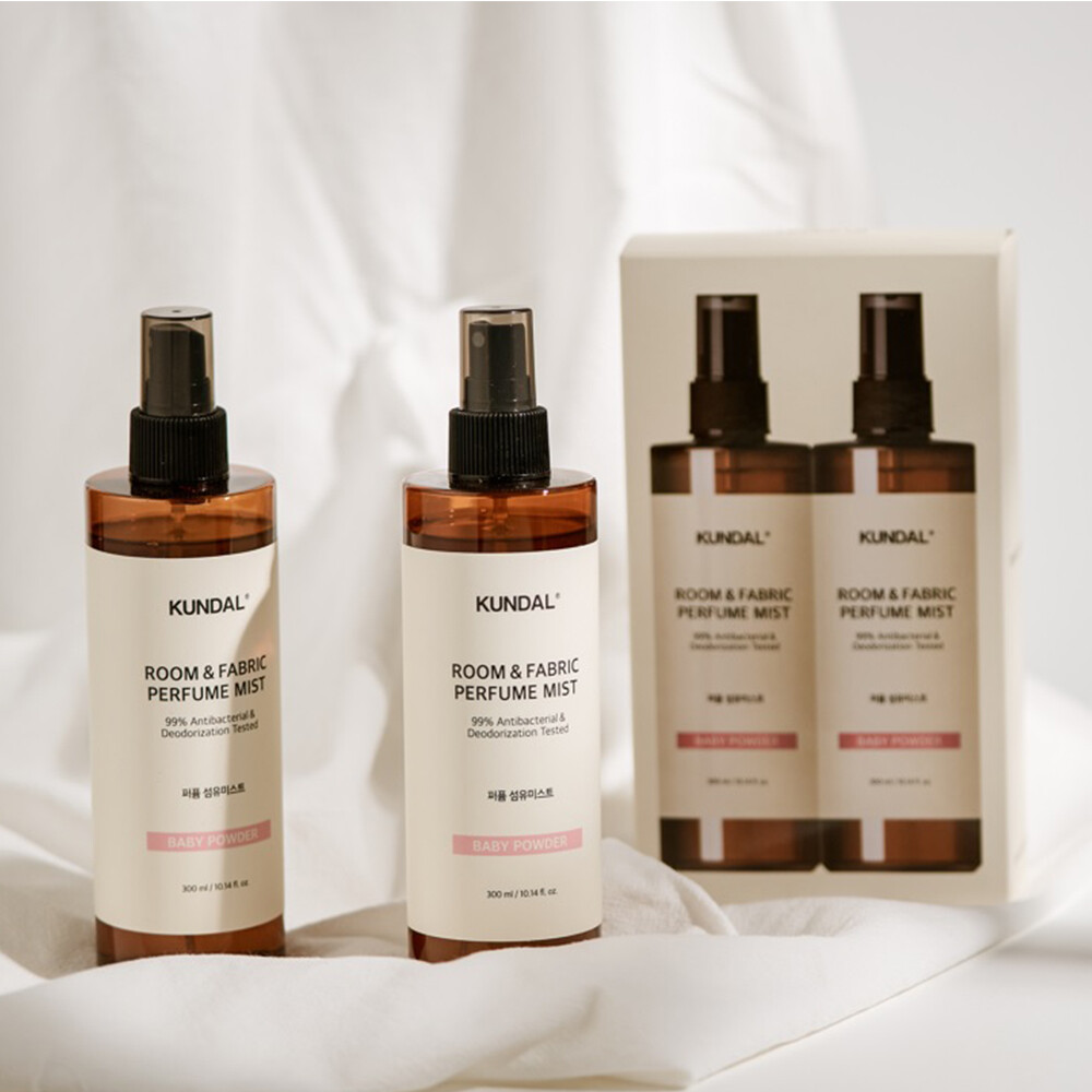 [스마일배송] 쿤달 쿤달 룸앤패브릭 섬유탈취제 300ml 2구 베이비파우더