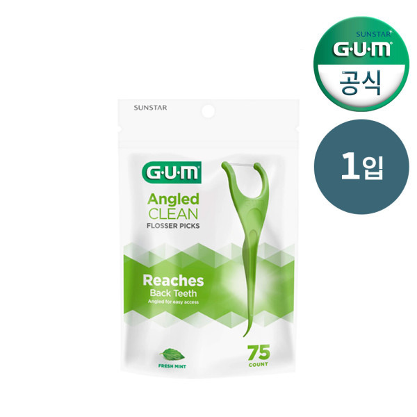 [선스타][오늘출발] 검 GUM 검 치과 Y자형 스마트 일회용 치실(75p) 898 1개