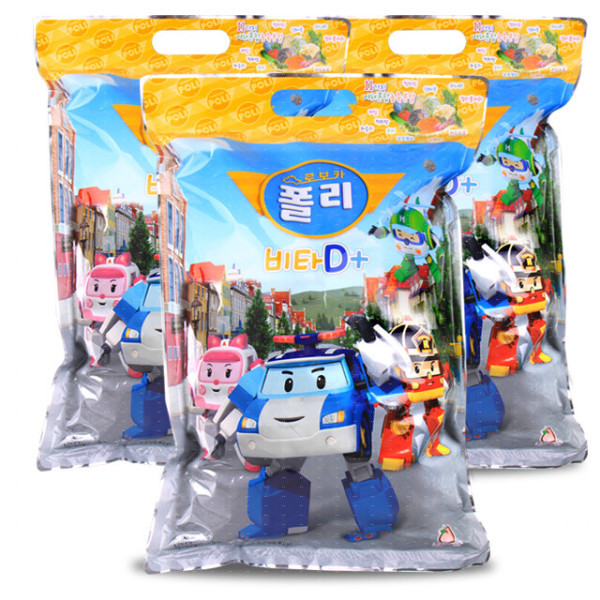 [스마일배송] 로보카폴리 대용량 비타민D+ 1000정 x3개 로보카폴리 어린이 약국 대용량 비타민캔디