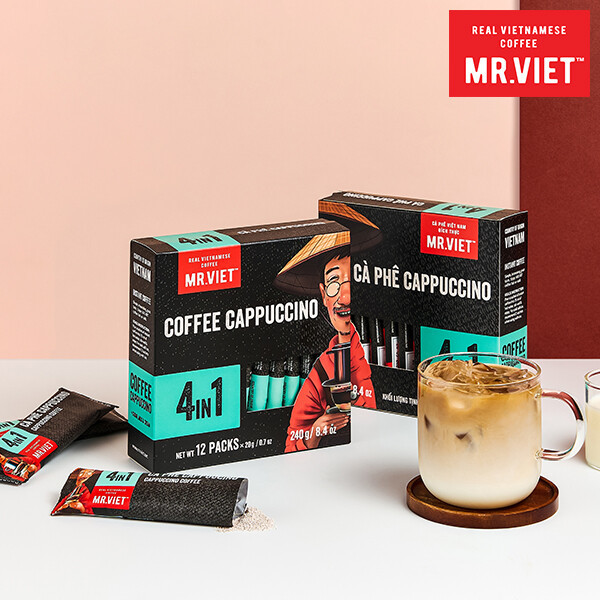 [오늘출발] MR.VIET 4in1 카푸치노 12T 미스터비엣 인스턴트 베트남커피