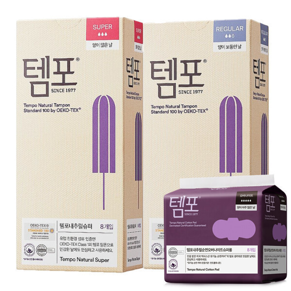 [오늘출발] 템포 동아제약 템포모음 탐폰 /레귤러/슈퍼/중형/대형/오버나이트/체내형생리대
